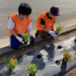 あったか村フラワーロード植栽事業を 実施しました：岩出山支所